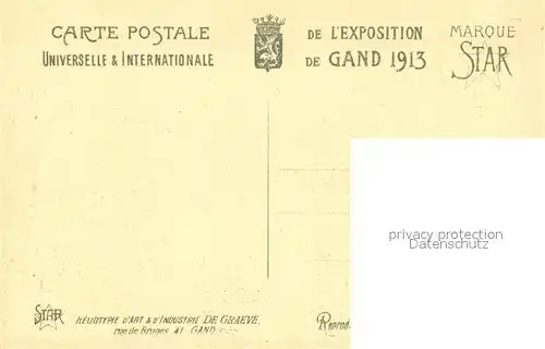 AK / Ansichtskarte Gand_Belgien Exposition Universelle de Gand 1913 La Cour d Honneur Gand Belgien