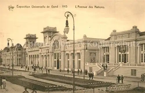 AK / Ansichtskarte Gand_Belgien Exposition Universelle de Gand 1913 Avenue des Nations Gand Belgien