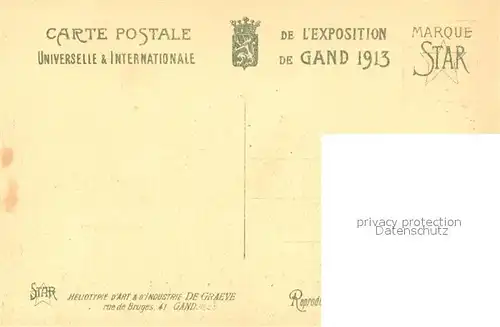 AK / Ansichtskarte Gand_Belgien Exposition Universelle de Gand 1913 La Cour dHonneur et la Fontaine Monumentale Gand Belgien