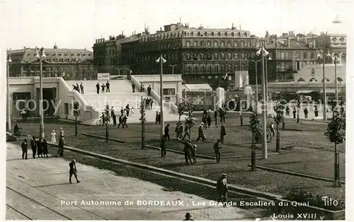 AK / Ansichtskarte Bruessel_Bruxelles Port Autonome de Bordeaux Les Grands Escaliers du Quai Louis XVIII Bruessel_Bruxelles