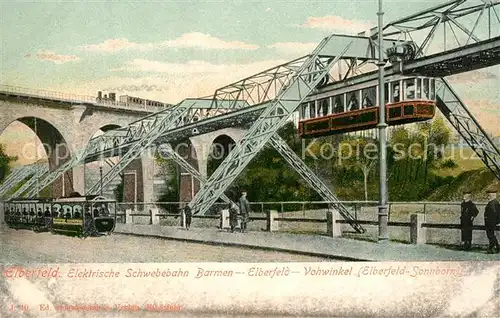 AK / Ansichtskarte Elberfeld_Wuppertal Schwebebahn Vohwinkel  Elberfeld Wuppertal