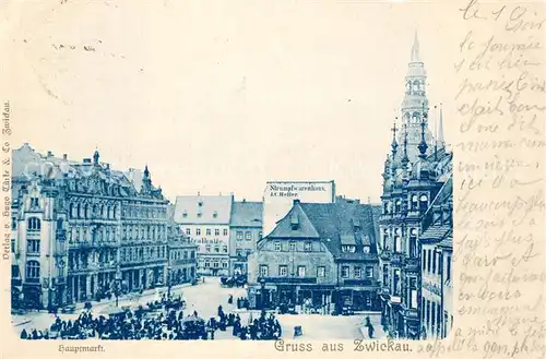 AK / Ansichtskarte Zwickau_Sachsen Hauptmarkt Zwickau Sachsen