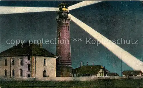 AK / Ansichtskarte Helgoland Leuchtturm bei Nacht Helgoland