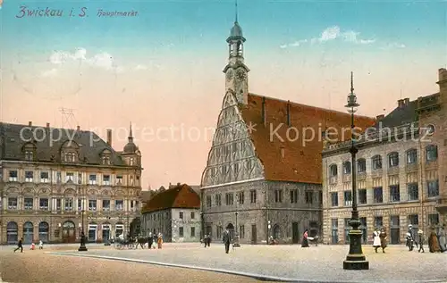 AK / Ansichtskarte Zwickau_Sachsen Hauptmarkt Zwickau Sachsen