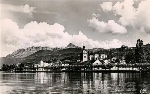 AK / Ansichtskarte Evian les Bains_Haute_Savoie Lac Leman et Dent d Oche Alpes Evian les Bains_Haute
