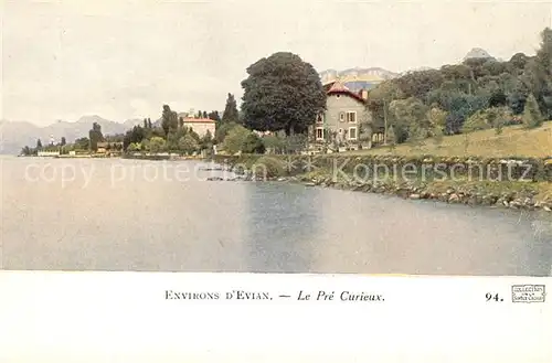 AK / Ansichtskarte Evian les Bains_Haute_Savoie Lac Leman Pre Curieux Evian les Bains_Haute
