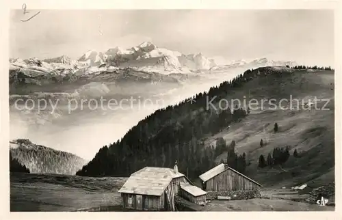 AK / Ansichtskarte Praz_de_Lys Panorama sur la Chaine du Mont Blanc Alpes Francaises Praz_de_Lys