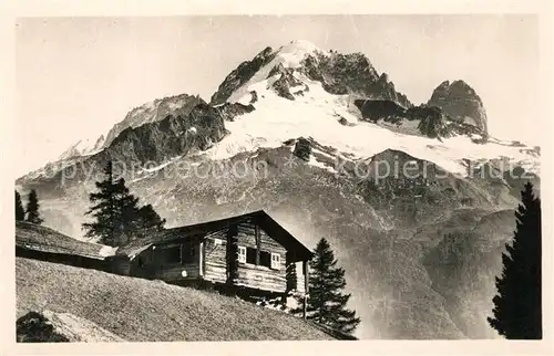 AK / Ansichtskarte Trelechamp Chalet et l Aiguille Verte Trelechamp