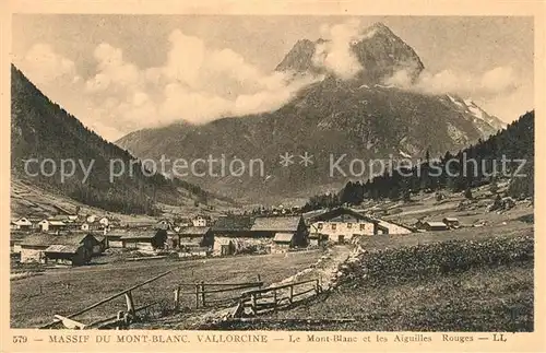 AK / Ansichtskarte Vallorcine_Haute_Savoie Panorama Mont Blanc et les Aiguilles Rouges Vallorcine_Haute_Savoie