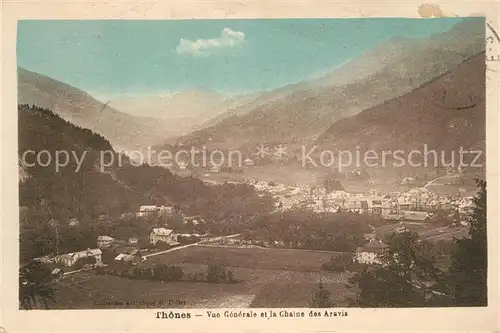 AK / Ansichtskarte Thones Vue generale et la Chaine des Aravis Alpes Thones