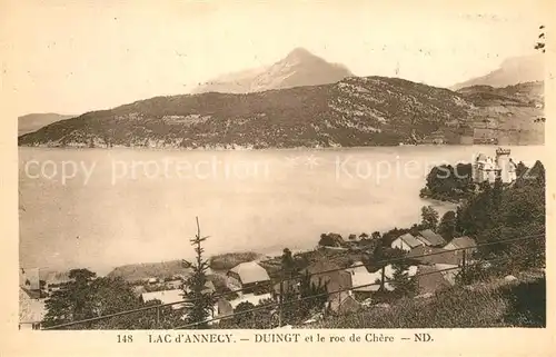 AK / Ansichtskarte Duingt Panorama Lac d Annecy et Roc de Chere Alpes Duingt