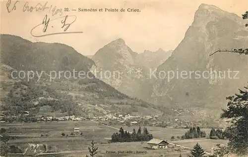 AK / Ansichtskarte Samoens Panorama et Pointe de Criou Samoens