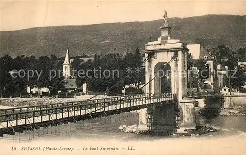 AK / Ansichtskarte Seyssel_Haute Savoie Pont suspendu Seyssel Haute Savoie