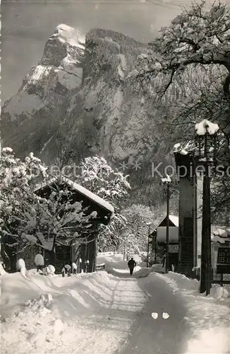 AK / Ansichtskarte Samoens Route des Moulins et le Criou en hiver Samoens