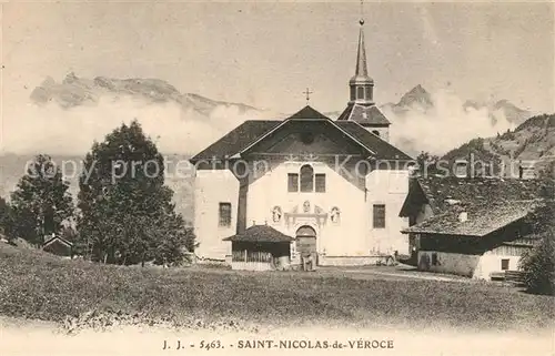 AK / Ansichtskarte Saint_Nicolas_de_Veroce Eglise Alpes Saint_Nicolas_de_Veroce