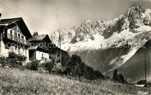 AK / Ansichtskarte Les_Houches Bettex d en Haut et la Chaine du Mont Blanc Alpes Francaises Les_Houches