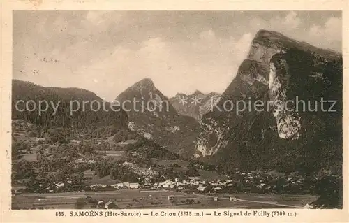 AK / Ansichtskarte Samoens Panorama Le Criou Le Signal de Foilly Samoens