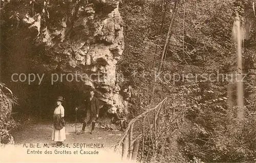 AK / Ansichtskarte Seythenex Entree des Grottes et Cascade Seythenex