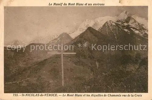 AK / Ansichtskarte Saint_Nicolas_de_Veroce Massif du Mont Blanc et ses environs Alpes Francaises Croix Saint_Nicolas_de_Veroce