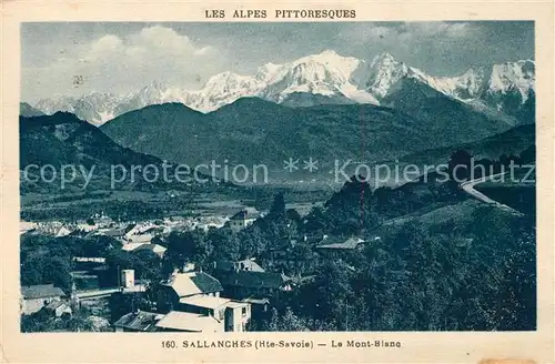 AK / Ansichtskarte Sallanches Panorama et le Mont Blanc Alpes Francaises Sallanches