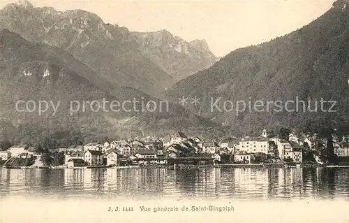 AK / Ansichtskarte Saint Gingolph_Haute_Savoie Ansicht vom Genfersee aus Alpen Saint Gingolph_Haute