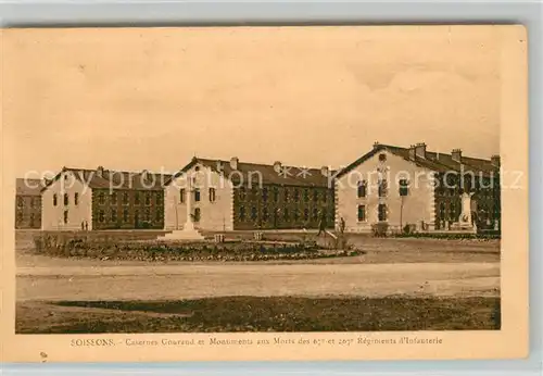 AK / Ansichtskarte Soissons_Aisne Casernes Gouraud Monuments aux Morts Soissons Aisne