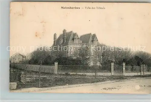 AK / Ansichtskarte Malesherbes Villa des Tilleuls Malesherbes