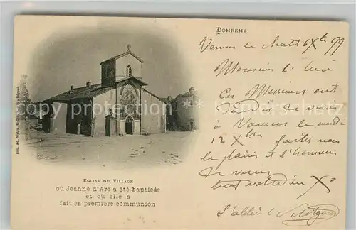 AK / Ansichtskarte Domremy la Pucelle_Vosges Eglise du Village Jeanne d Arc  Domremy la Pucelle_Vosges