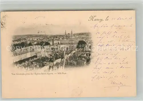 AK / Ansichtskarte Nancy_Lothringen Panorama Eglise Saint Epvre Nancy Lothringen