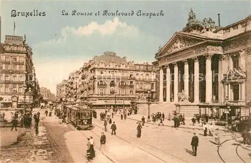 AK / Ansichtskarte Bruxelles_Bruessel La Louise et Boulevard Anspach Bruxelles_Bruessel