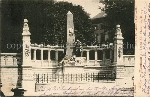 AK / Ansichtskarte Arlon_Wallonie Monument du baron Ed Orban de Xivry Arlon Wallonie