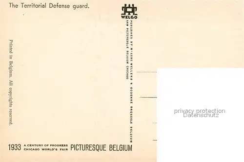 AK / Ansichtskarte Belgien The Territorial Defense guard Karikatur Belgien