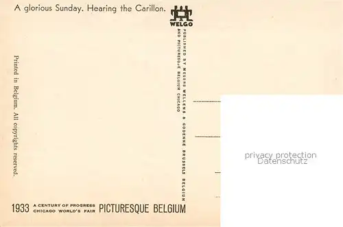 AK / Ansichtskarte Belgien A glorious Sunday Hearing the Carillon Karikatur Belgien