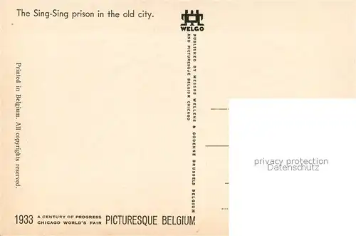 AK / Ansichtskarte Belgien The Sing Singprison in the old city Karikatur Belgien