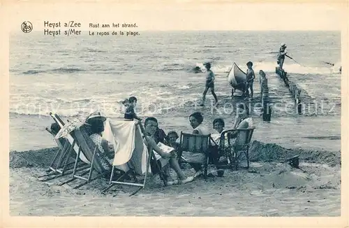 AK / Ansichtskarte Heyst sur Mer Le repos de la plage Heyst sur mer