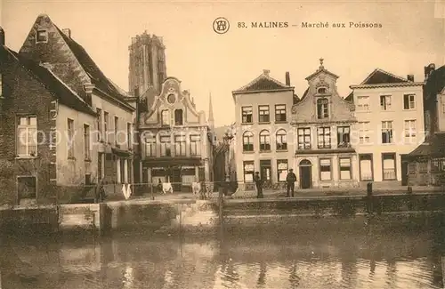 AK / Ansichtskarte Malines_Mechelen_Flandre Marche aux Poissons Malines_Mechelen_Flandre
