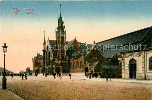 AK / Ansichtskarte Bruges_Flandre La Gare Bruges_Flandre