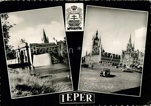 AK / Ansichtskarte Ieper Kirchen Marktplatz Rathaus Ieper