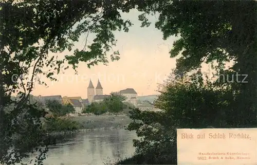 AK / Ansichtskarte Rochlitz_Sachsen Flusspartie mit Schlo Rochlitz Sachsen