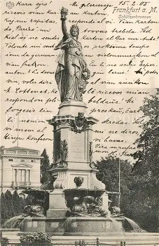 AK / Ansichtskarte Frankfurt_Main Sch?tzenbrunnen Frankfurt Main