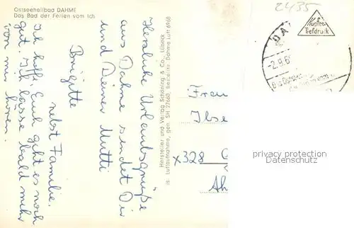 AK / Ansichtskarte Dahme_Ostseebad Fliegeraufnahme Dahme_Ostseebad