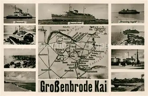 AK / Ansichtskarte Grossenbrode_Ostseebad Kai Schiffe Grossenbrode_Ostseebad
