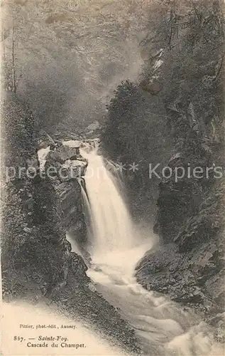 AK / Ansichtskarte Sainte Foy Tarentaise Cascade du Champet Sainte Foy Tarentaise