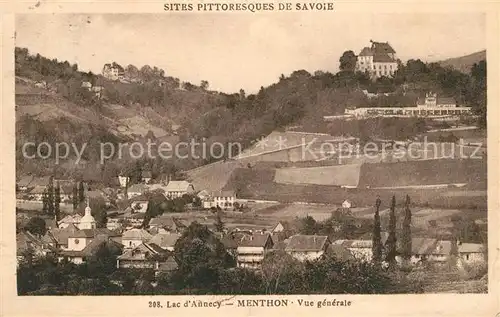 AK / Ansichtskarte Menthon Saint Bernard Vue generale Collection Sites pittoresque de Savoie Menthon Saint Bernard