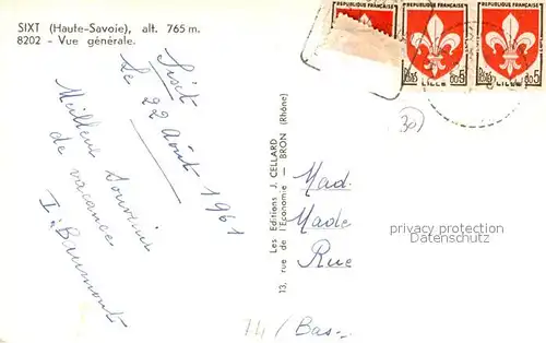 AK / Ansichtskarte Sixt Fer a Cheval Vue generale Alpes Francaises Sixt Fer a Cheval