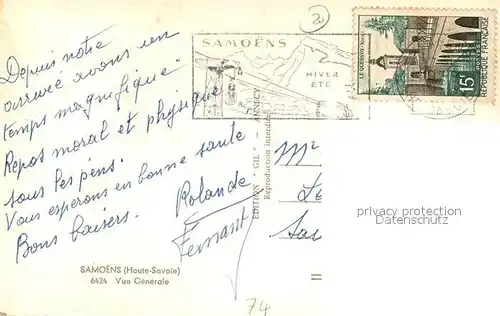 AK / Ansichtskarte Samoens Panorama Alpen Samoens