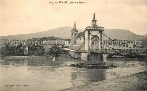 AK / Ansichtskarte Seyssel_Haute Savoie Rhone Bruecke Seyssel Haute Savoie