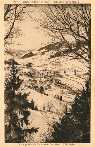 AK / Ansichtskarte Megeve Panorama vue prise de la Route du Mont d Arbois Megeve