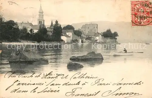 AK / Ansichtskarte Yvoire Bords du Lac Leman Village Eglise Alpes Yvoire