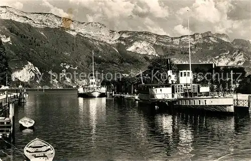 AK / Ansichtskarte Annecy_Haute Savoie Le Port Vapeur et Mont Veyrier Alpes Francaises Annecy Haute Savoie